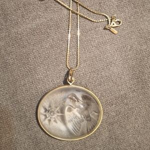 Vintage Crystal Dove Necklace